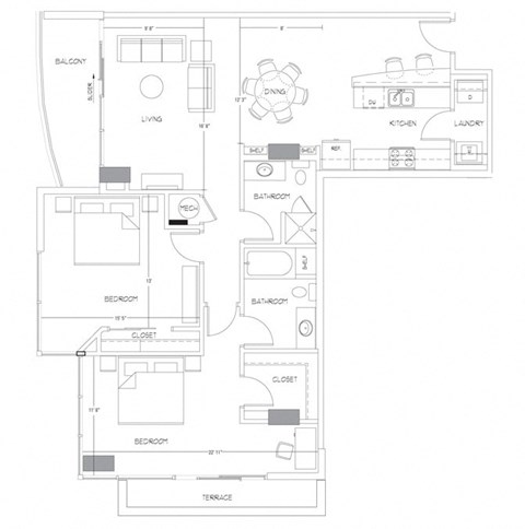 Floorplan at Glass House by Windsor